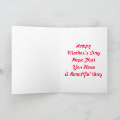 Mütter Day Pansy Blume Karte (Innenseite)