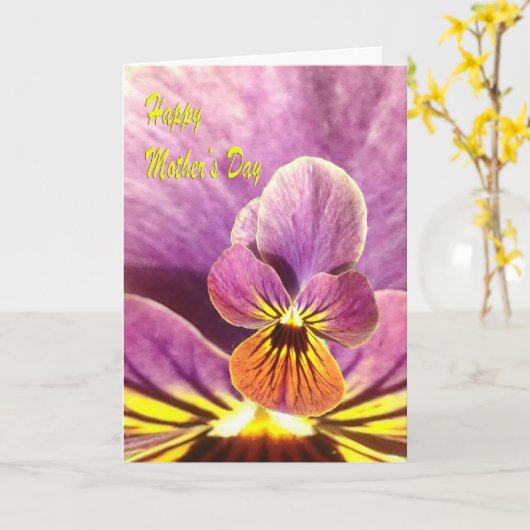Mütter Day Pansy Blume Karte (Gelbe Blume)