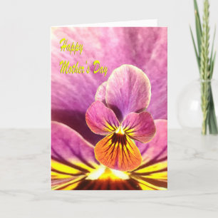 Mütter Day Pansy Blume Karte