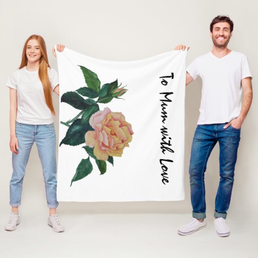 Mütter Day Peace Rose Fleece Blanket (Beispiel)