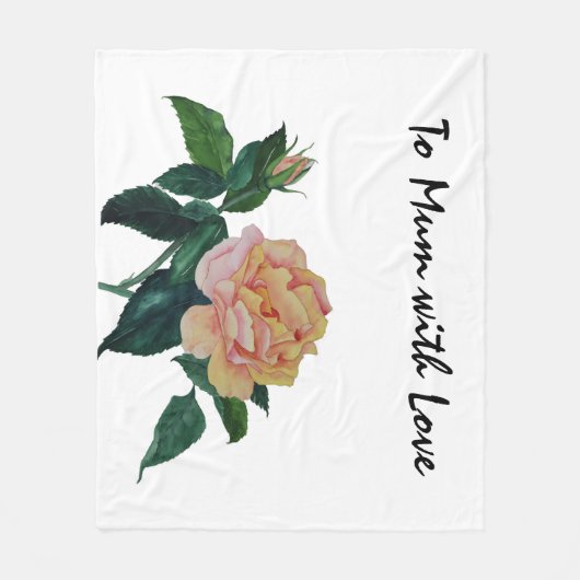 Mütter Day Peace Rose Fleece Blanket (Vorderseite)