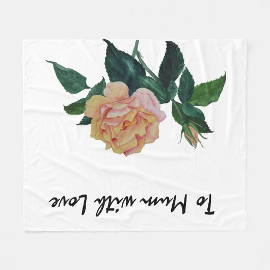 Mütter Day Peace Rose Fleece Blanket (Vorderseite (Horizontal))