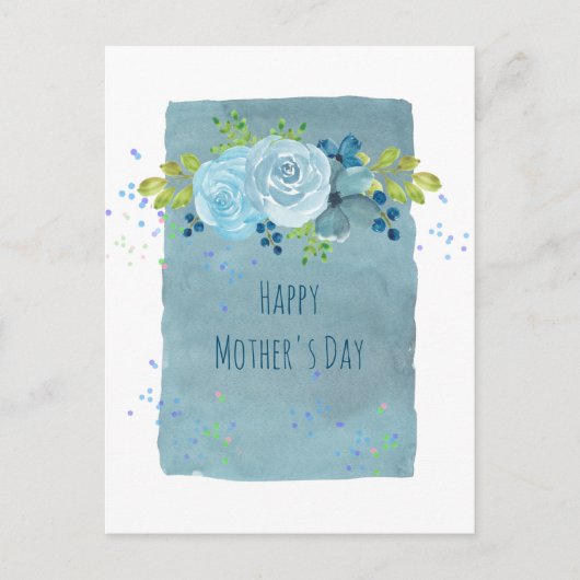 Mütter Day präsentiert moderne duftige Blumen nach Postkarte (Vorderseite)