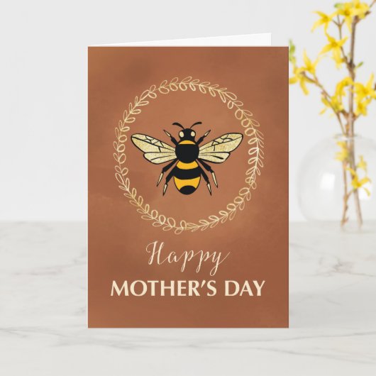 Mütter Day Queen Bee Karte (Gelbe Blume)