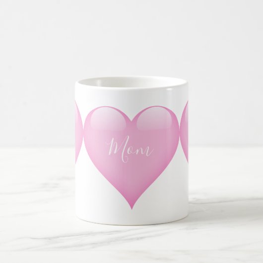 Mütter Day Simple Pink Heart Personal Kaffeetasse (Mittel)