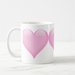 Mütter Day Simple Pink Heart Personal Kaffeetasse