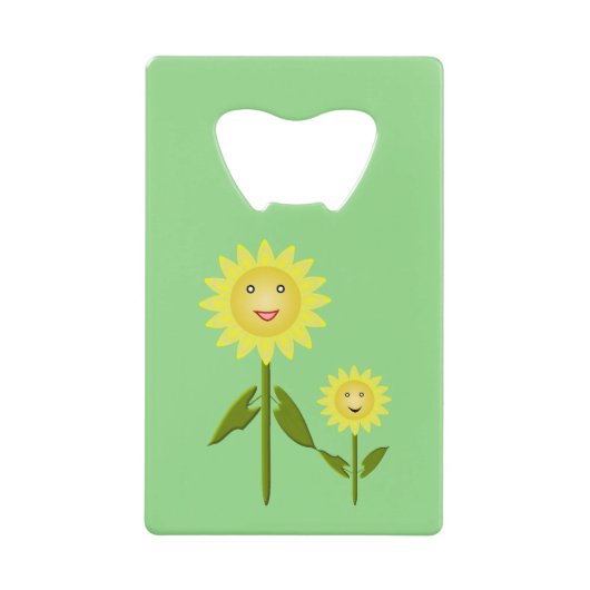 Mütter Day Sunblumen Custom Geldbeutel Flaschenöffner (Vorderseite)