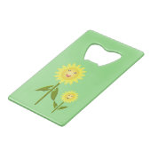 Mütter Day Sunblumen Custom Geldbeutel Flaschenöffner (Vorderseite Schrägansicht)