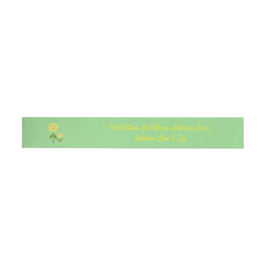 Mütter Day Sunblumen Custom Rundum-Adressaufkleber (Person)