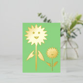 Mütter Day Sunblumen Folien Feiertagspostkarte (Stehend vorne)