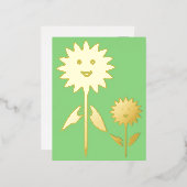 Mütter Day Sunblumen Folien Feiertagspostkarte (Vorderseite/Rückseite)