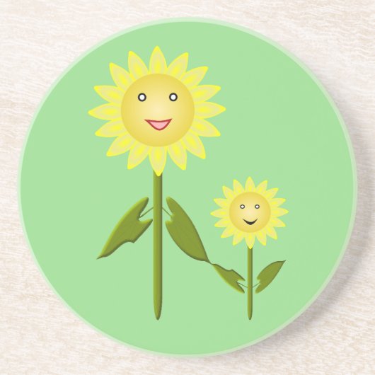 Mütter Day Sunblumen Getränkeuntersetzer (Vorne)