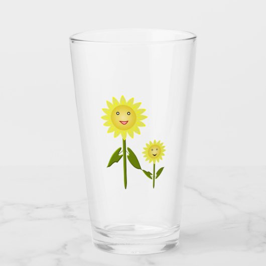 Mütter Day Sunblumen Glas (Vorderseite)