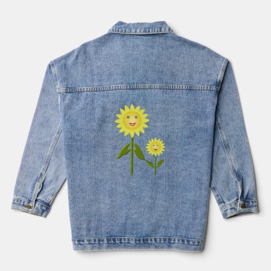 Mütter Day Sunblumen Jeansjacke (Rückseite)