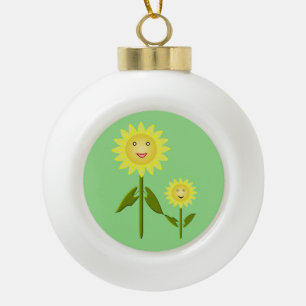 Mütter Day Sunblumen Keramik Kugel-Ornament