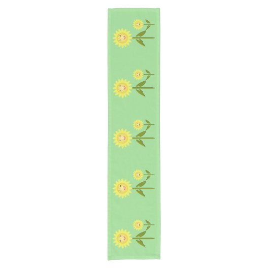 Mütter Day Sunblumen Kurzer Tischläufer (Vorderseite)