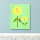 Mütter Day Sunblumen Leinwanddruck (Insitu (Holzboden))