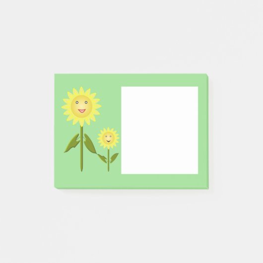Mütter Day Sunblumen Post-it Klebezettel (Vorderseite)