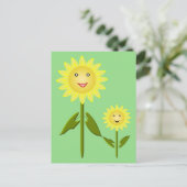 Mütter Day Sunblumen Postkarte (Stehend Vorderseite)