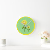 Mütter Day Sunblumen Runde Wanduhr (Zuhause)