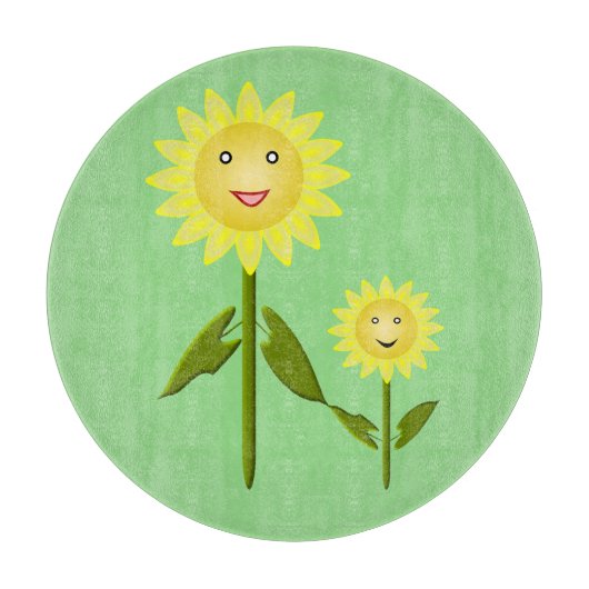Mütter Day Sunblumen Schneidebrett (Vorderseite)