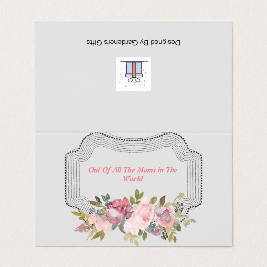 Mütter Day Typografie Visitenkarten (Außenseite Aufgefaltet)