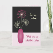 Mütter Day UK Blume in Vase modern Karte (Vorderseite)