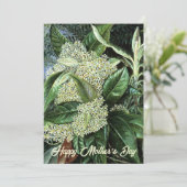 Mütter Day White Floral Feiertagskarte (Stehend Vorderseite)