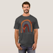 Mütter Dayerracotta Grau Bohemischer Regenbogenfre T-Shirt (Vorne ganz)