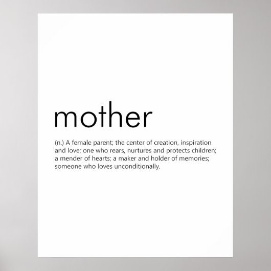 Mutter (Definition) - Muttersprache Poster (Vorne)