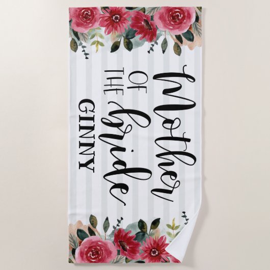 Mutter der Bachelorette Personalisiert Strandtuch (Vorderseite)