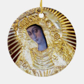 Mutter der Barmherzigkeit Keramik Ornament (Hinten)