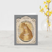 Mutter der Barmherzigkeit Madonna im Gebet ... Karte (Gelbe Blume)