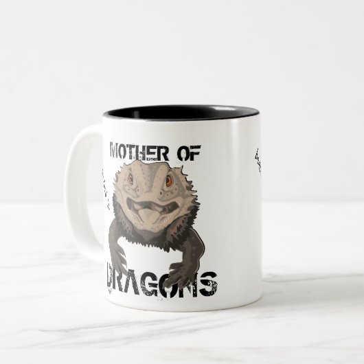 Mutter (der bärtigen) Drachen Zweifarbige Tasse (Vorderseite Links)