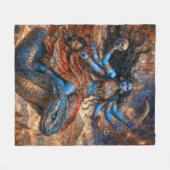 Mutter der Befreiung Göttin Kali Fleecedecke (Vorderseite (Horizontal))