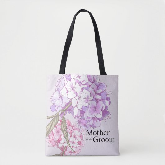 Mutter der Blume Groom Hydrangea Personalisiert Tasche (Vorderseite)