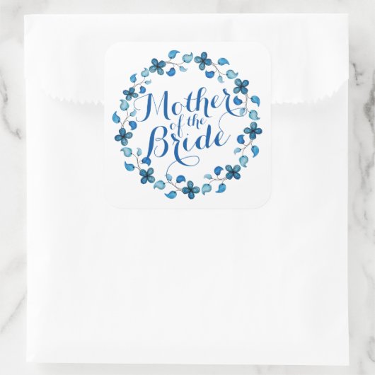 Mutter der Blumenzapfstickerin Quadratischer Aufkleber (Tasche)