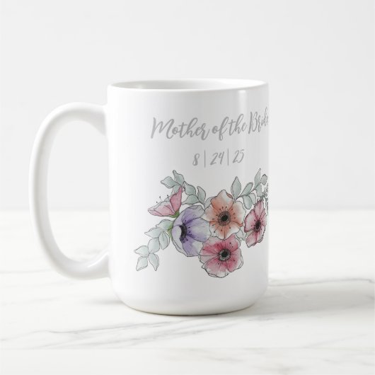 Mutter der botanischen Tasse Bride Watercolor (Links)