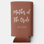 Mutter der Braun Terracotta Hochzeit Selters Dosenkühler (Rückseite)