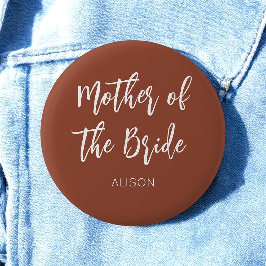 Mutter der Braun Weiße Hochzeit Button