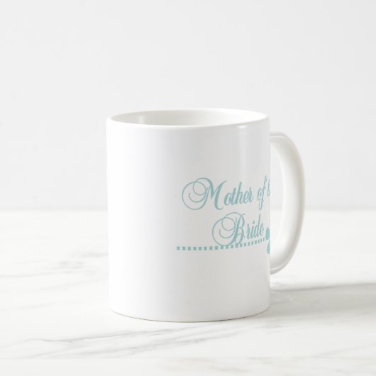 Mutter der Braut-aquamarinen Eleganz Kaffeetasse (VorderseiteRechts)