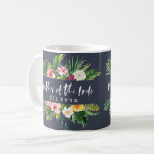 Mutter der Braut Aquarell Blume Kaffeetasse (Vorderseite Links)