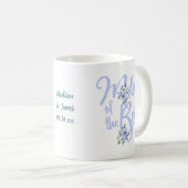 Mutter der Braut Blumenbrief Custom Wedding Kaffeetasse (VorderseiteRechts)