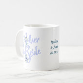 Mutter der Braut Blumenbrief Custom Wedding Kaffeetasse (Vorderseite Links)