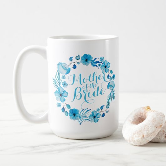 Mutter der Braut-Blumenhochzeits-Klassiker-Tasse Kaffeetasse (Mit Donut)