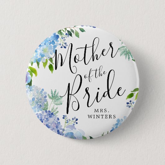 Mutter der Braut | Carolina Bloom Wedding Button (Vorderseite)