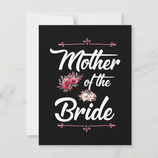 Mutter der Braut Dankeskarte (Vorderseite)