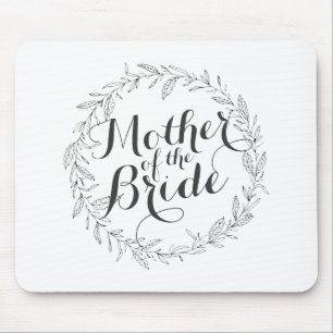 Mutter der Braut einfache blumenreiche Hochzeit Mo Mousepad