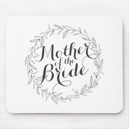 Mutter der Braut einfache blumenreiche Hochzeit Mo Mousepad (Vorne)