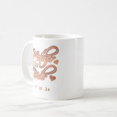 Mutter der Braut Elegant Feminine Rose Gold Kaffeetasse (Vorderseite Links)